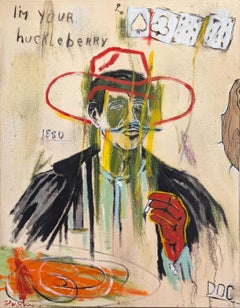 “Doc Holliday- 1880” Contemporary Abstract Figurative Cowboy Painting