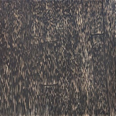 "De la madera a la leña" Pintura abstracta contemporánea de corteza de madera en tonos neutros