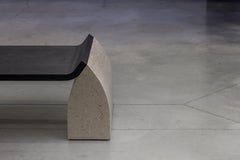 Traaf 'Large' Contemporary Bench in Granite Stone and MDF