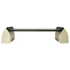 Banco contemporáneo Traaf "Grande" de granito y MDF