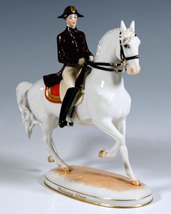 Trab, Trab mit Reiter, Spanische Hofreitschule Wien, Pferd von Augarten, 20.Jh.