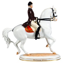 Trab, Trab mit Reiter, Spanische Hofreitschule Wien, Pferd von Augarten, 20.Jh.