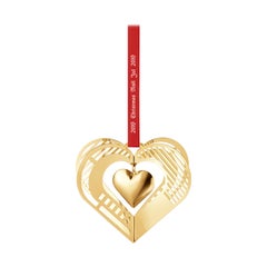 Traberg Gold-Plated Heart Christmas Mobile for Georg Jensen