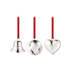 Traberg Palladium Plated Christmas Collectibles Gift Set for Georg Jensen