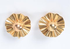 Trabert and Hoeffer Mauboussin Retro Gold Earrings