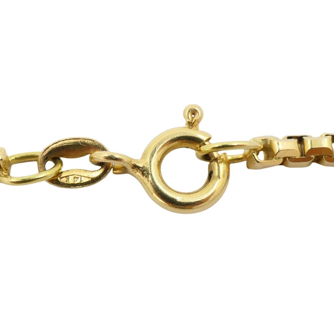 Trabert and Hoeffer Ciondolo con pezzi in oro 18k Collana a catena 14k in vendita 2