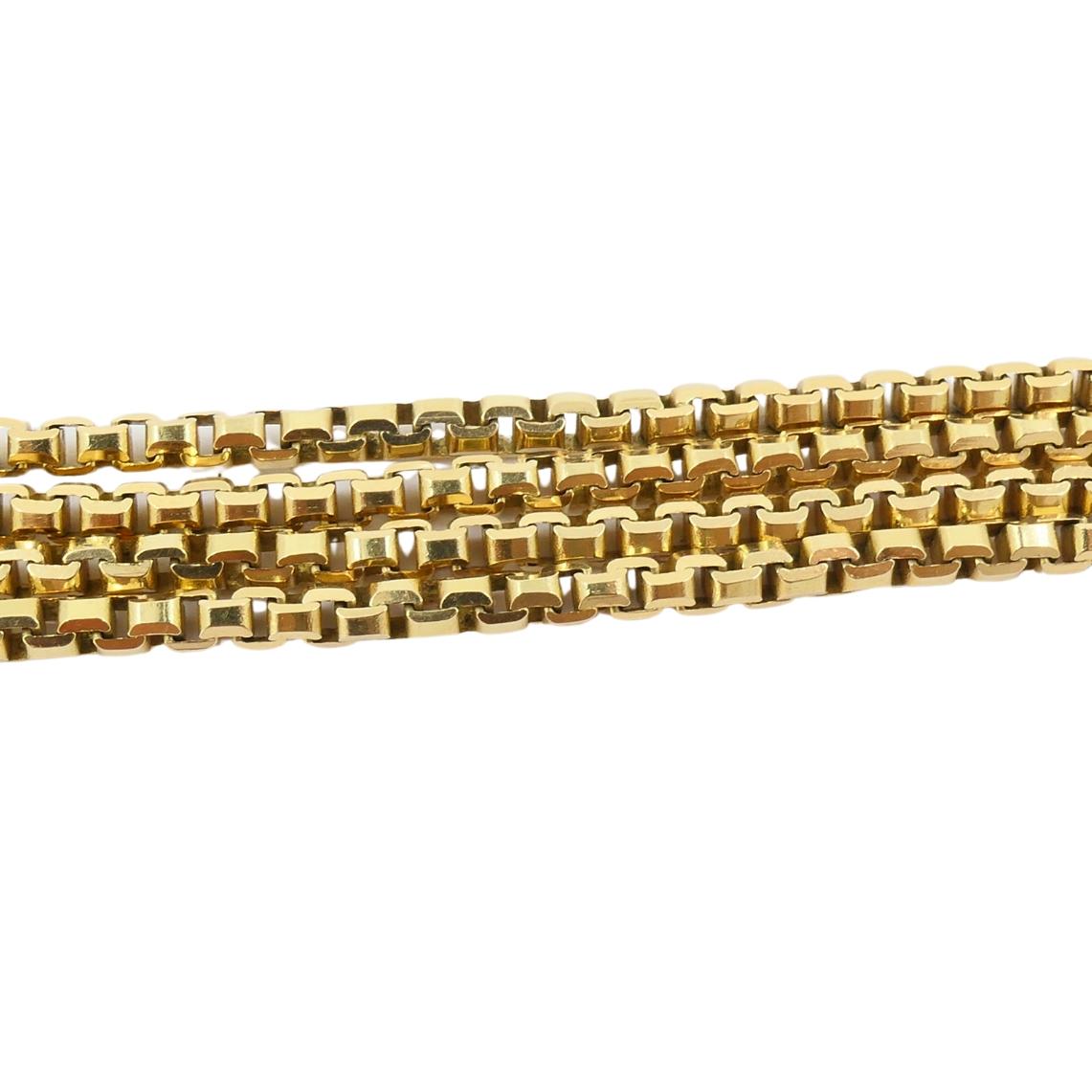 Trabert and Hoeffer Ciondolo con pezzi in oro 18k Collana a catena 14k in vendita 3