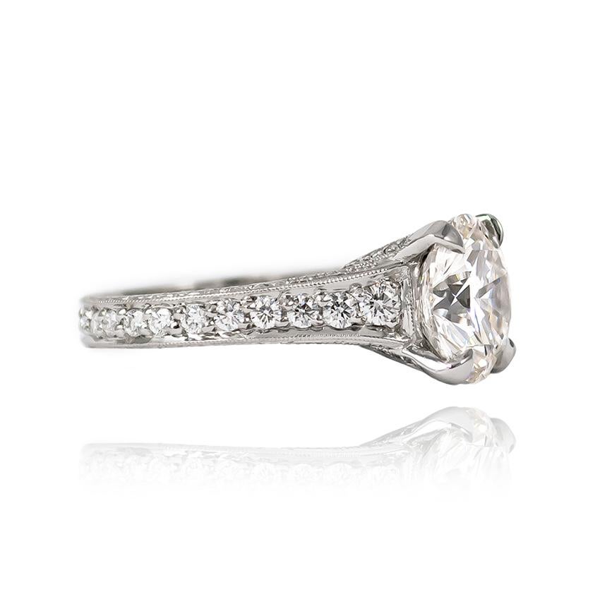 Trabert & Hoeffer 3.24 Carat H SI1 Brilliant Round Diamond Ring In New Condition In New York, NY