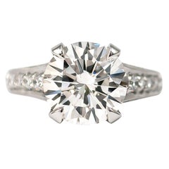 Trabert & Hoeffer 3.24 Carat H SI1 Brilliant Round Diamond Ring