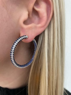 Trabert & Hoeffer Creolen mit Diamanten und Saphiren