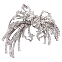 Trabert & Hoeffer Mauboussin 'Reflection' Brooch in White Gold & Diamonds