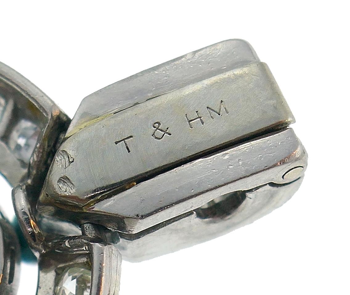 Vintage Trabert & Hoeffer-Mauboussin Platin-Armband Platin Persischer Türkis Diamant im Angebot 5