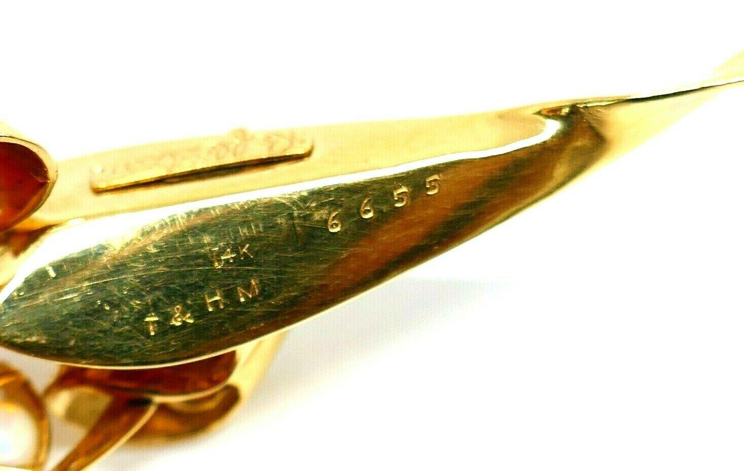 Trabert & Hoeffer Mauboussin Vintage Yellow Gold Opal Libra Astrological Pin 1