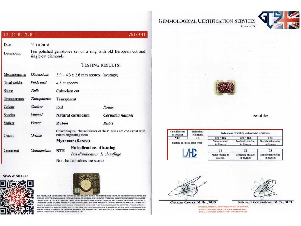 Trabert & Hoeffer con anillo de cóctel de rubí birmano Mauboussin, hacia 1940. en venta 1