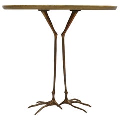 table italienne "Traccia" en bronze et feuilles d'or par Meret Oppenheim pour Simon Gavina