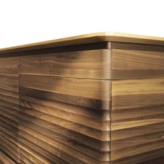 Traccia Solid Wood Sideboard, Walnut in Natural Finish, Contemporary