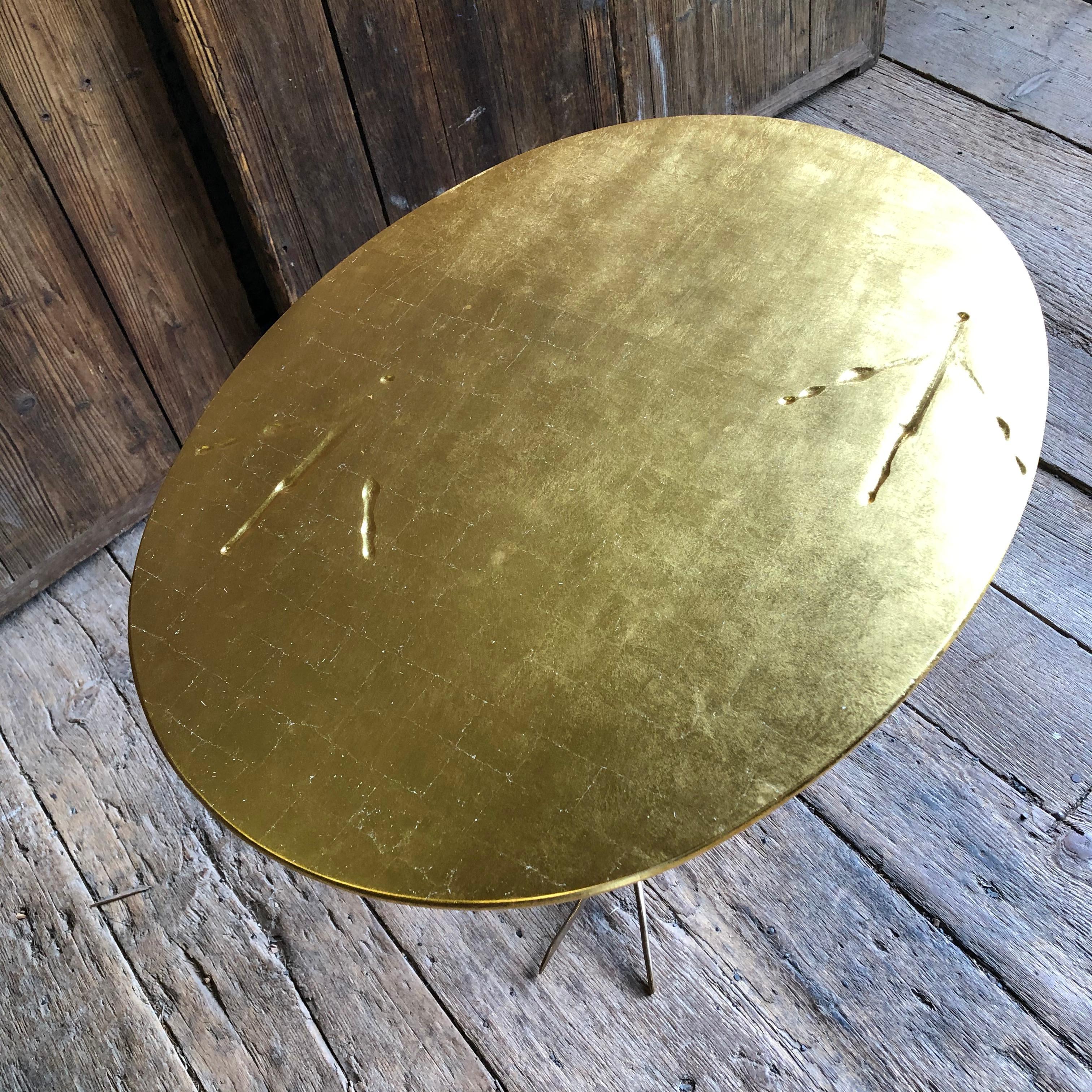Brass Traccia Table by Meret Oppenheim