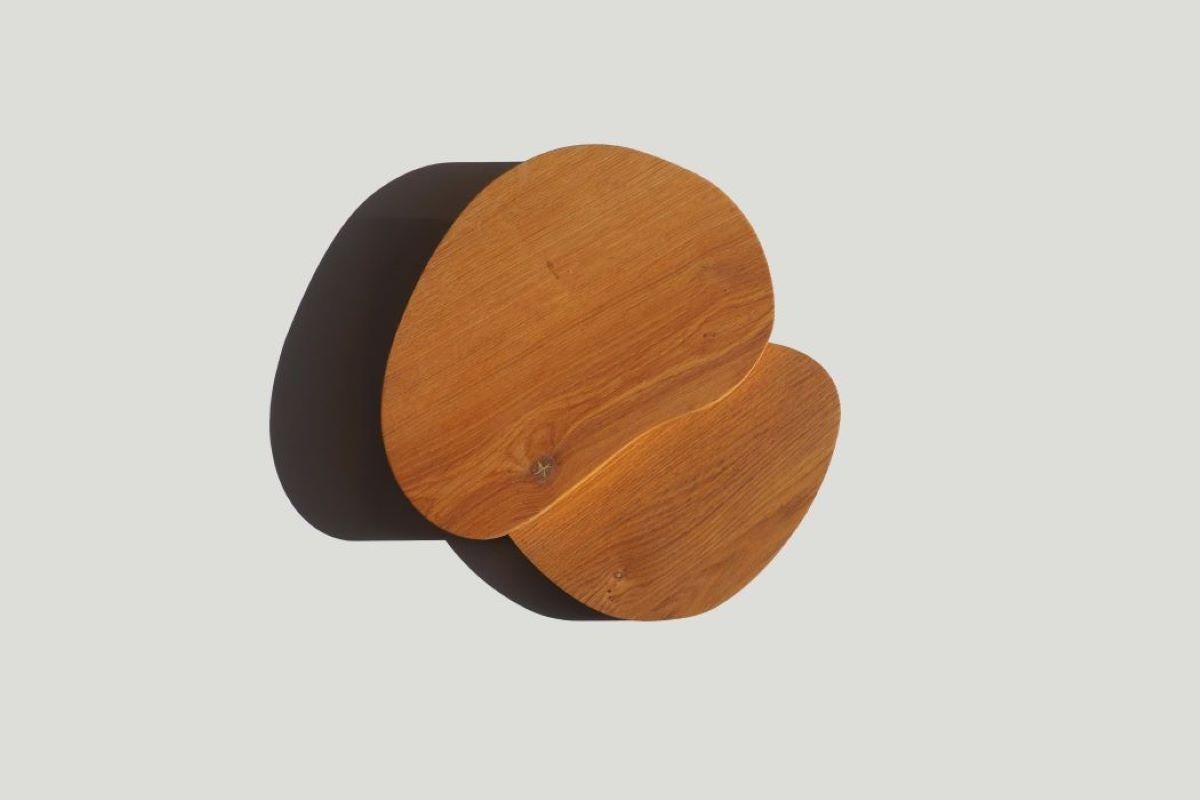 Fait main Tracés 01 centre de table, bois de chêne, fait main en France, Edition OROS en vente