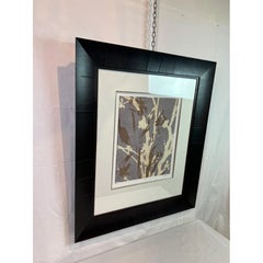 “Traces II” Original Contemporary Artwork Behind Glass in Concave Wood Frame