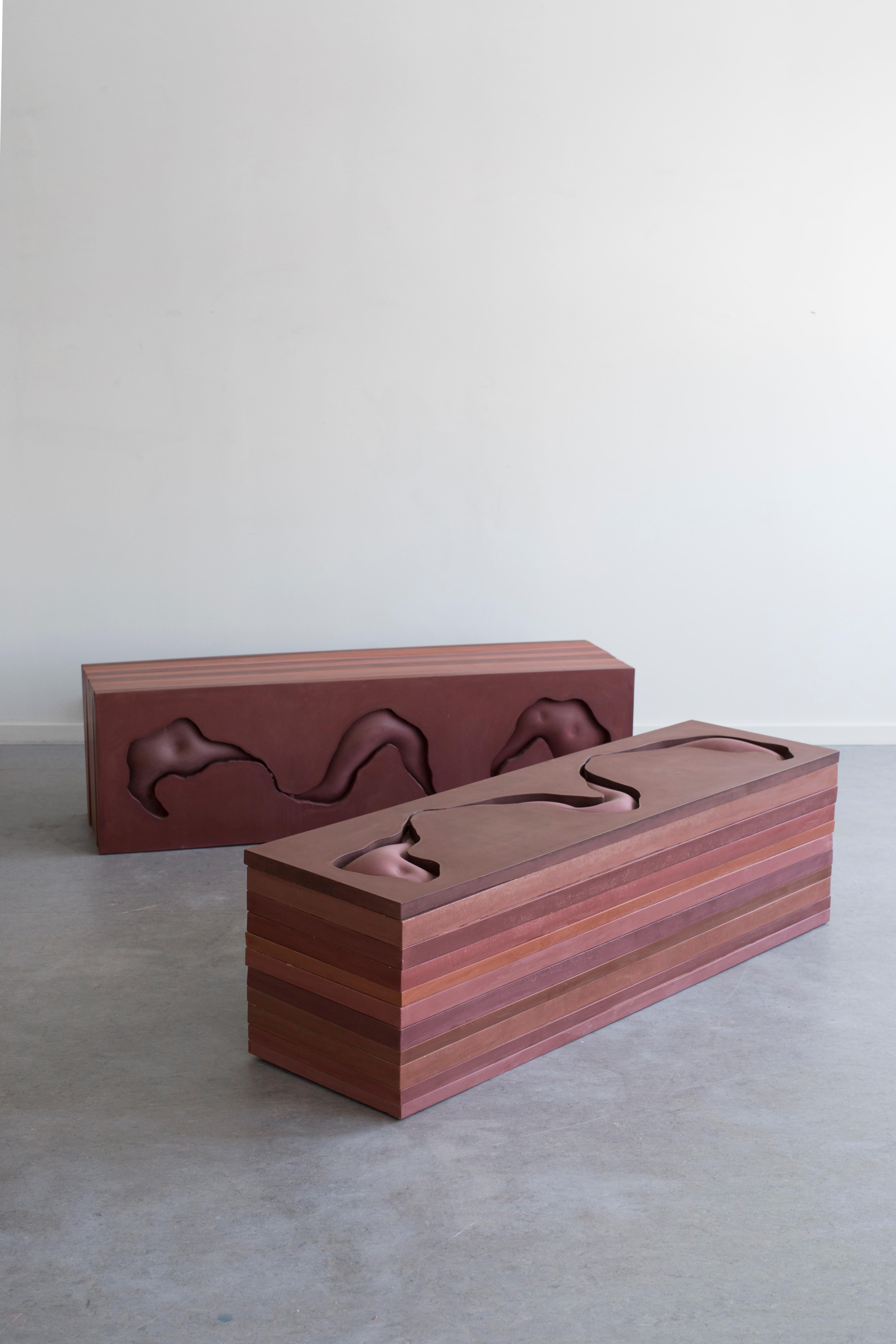 Post-Modern Traces of Your Behind i 'Exhibition Bench' by Hilda Hellström