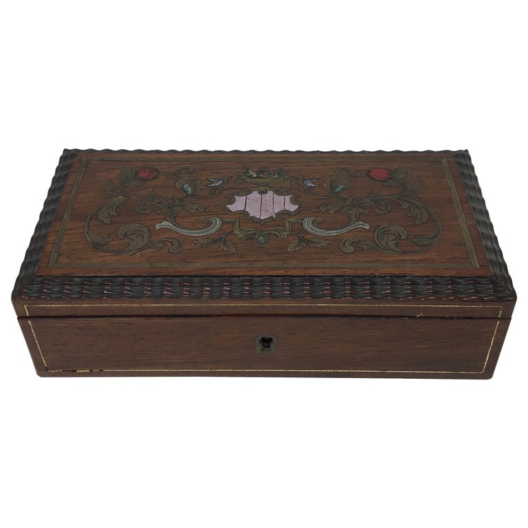 Decorative Wood Box For Sale at 1stdibs