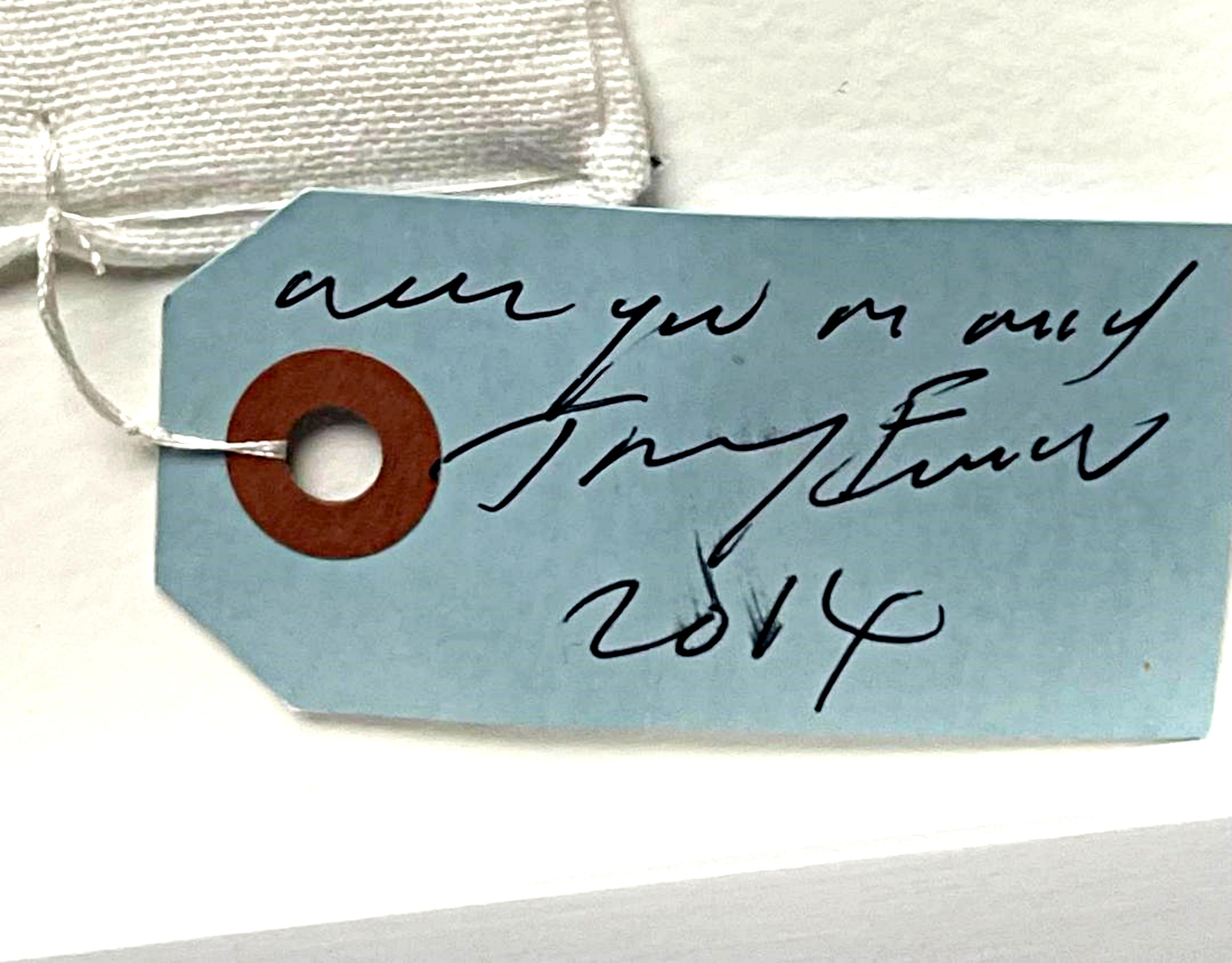 My Heart is With You Always, framed textile with hand signed and inscribed tag - Contemporary Mixed Media Art by Tracey Emin