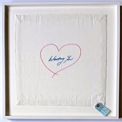 Tracey Emin - Wanting You - Embroidered Linen Handkerchief, with Hand Signed Tag