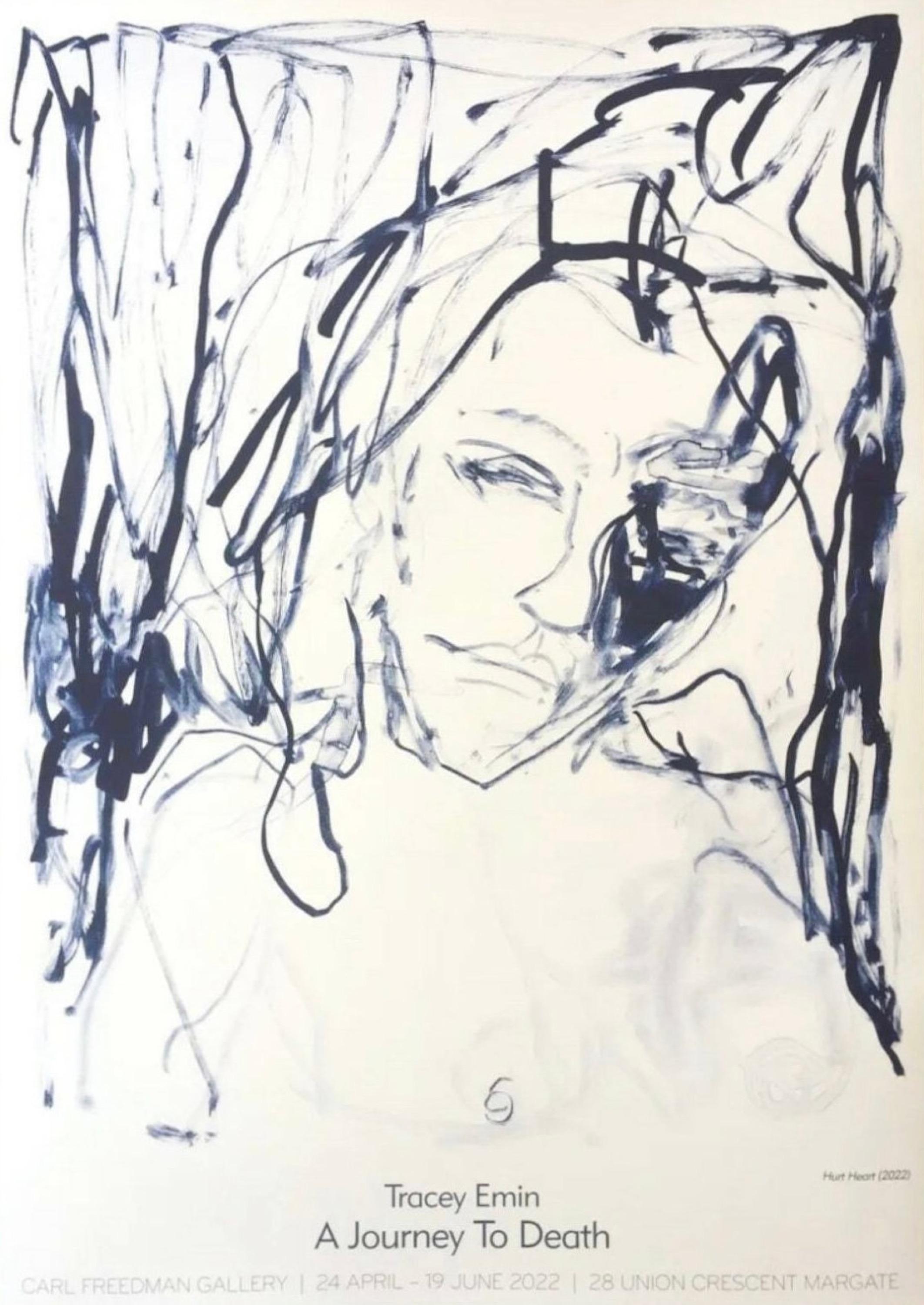 Un viaje hacia la muerte (Corazón herido) , cartel de la exposición - Tracey Emin Cartel