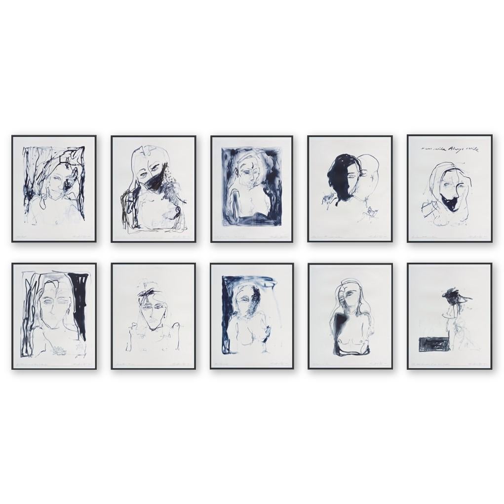 Tracey Emin Portrait Print - A Journey To Death (Portfolio of 10) -Emin, Contemporary, YBAs, Lithograph