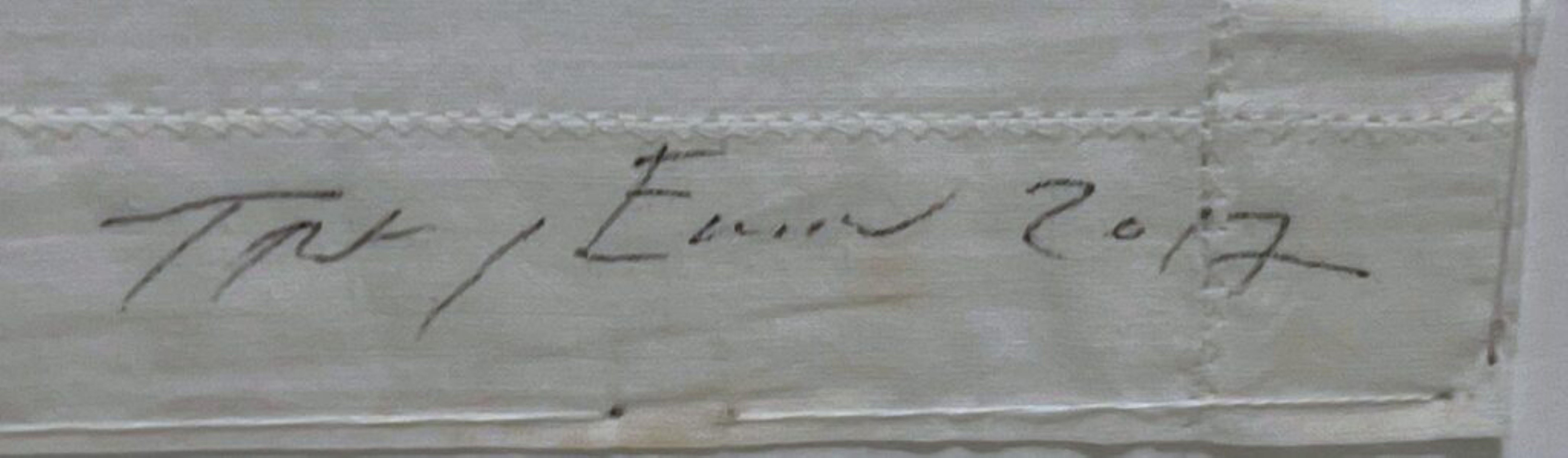 BBC 4 textile (HAND SIGNED and dated by Tracey Emin) screenprinted fabric Framed en venta 1