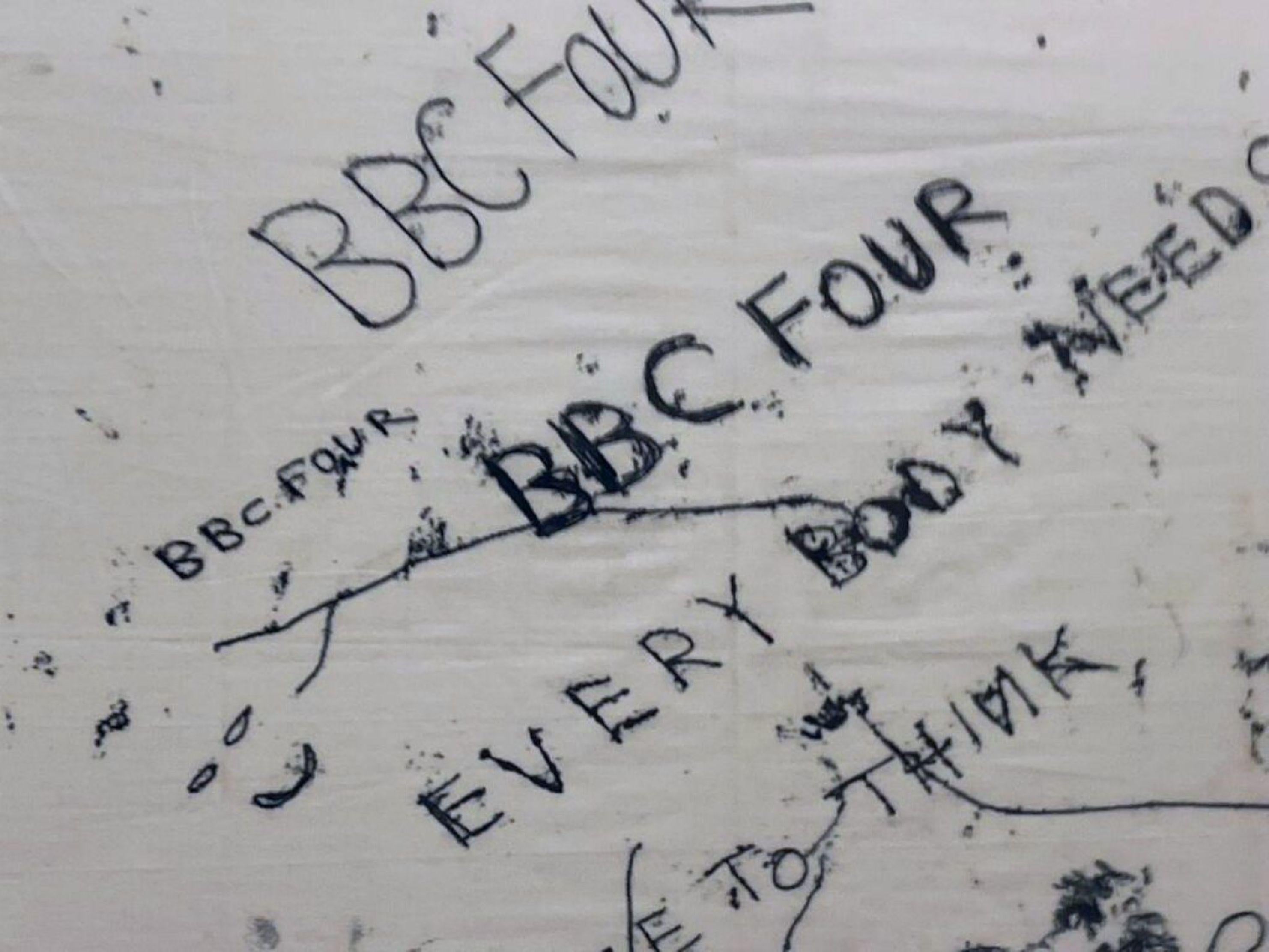BBC 4 textil (FIRMADO A MANO y fechado por Tracey Emin) tela serigrafiada Enmarcado en venta 4