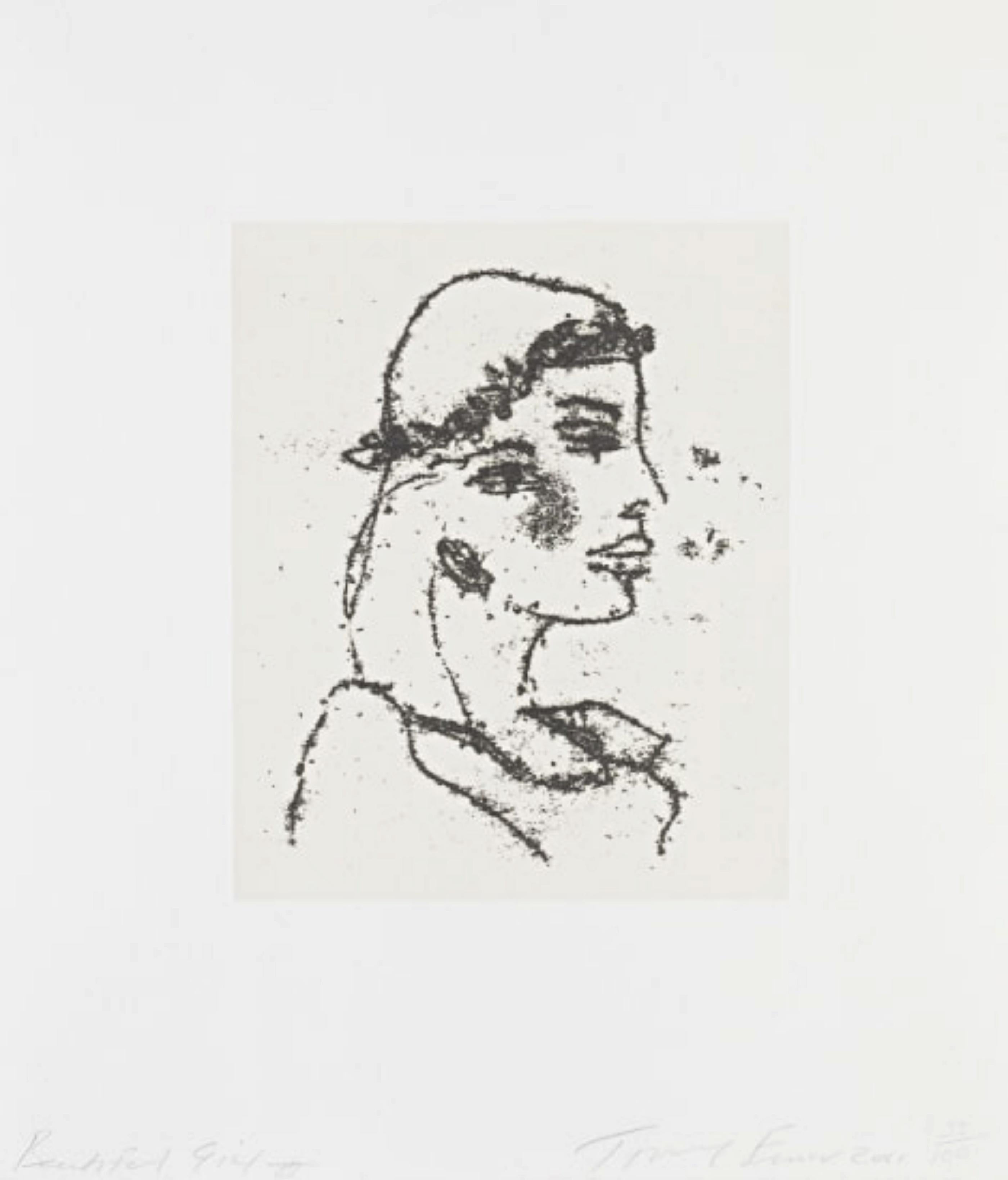 Beautiful Girl II, acquaforte chine-collé su carta Somerset 300 GSM Firmato/N incorniciato - Print di Tracey Emin