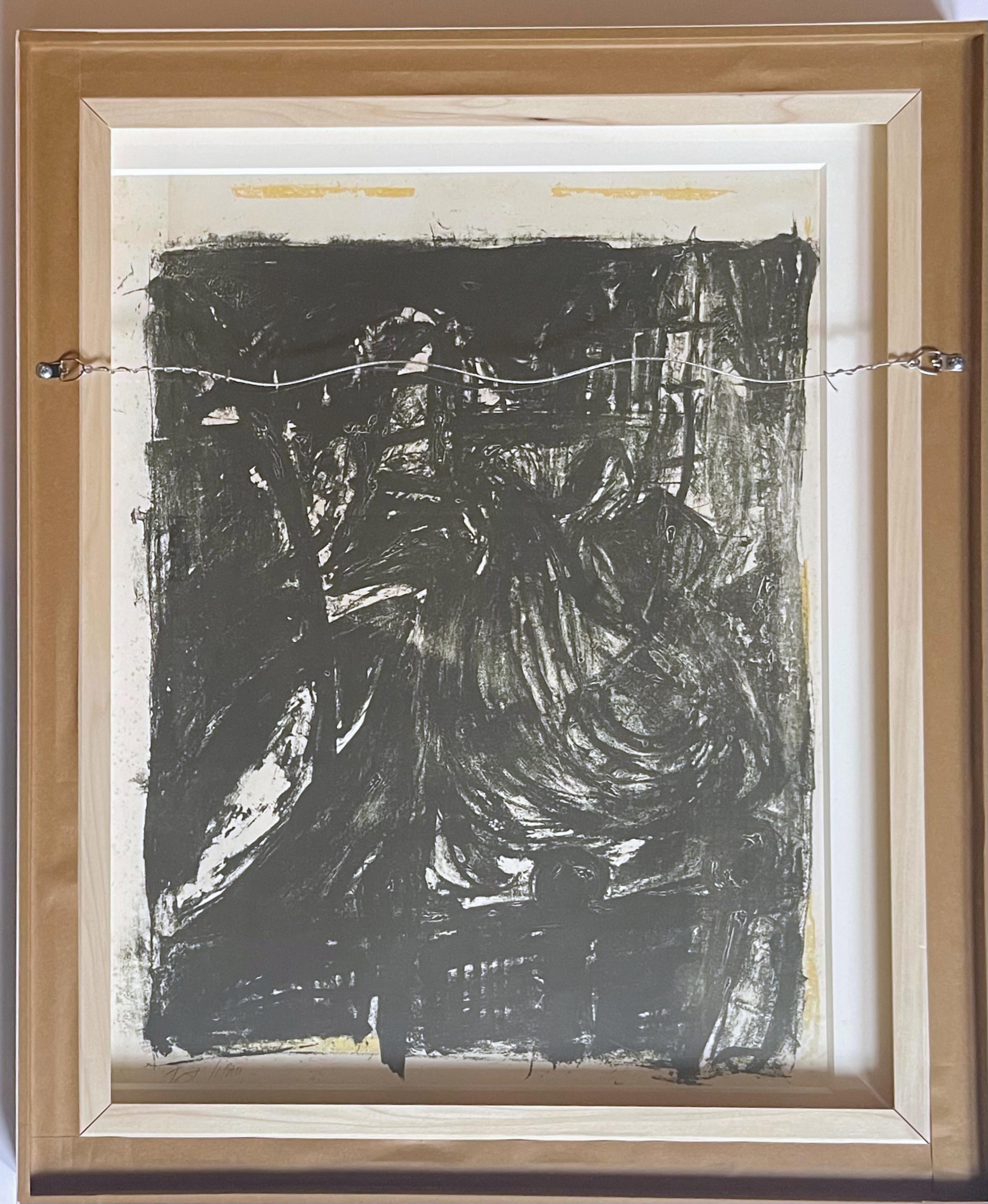 Tracey Emin,
Billy e Traci in un pub, 1984
xilografia in blu scuro su carta Japon, firmata e scritta a matita 