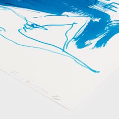 Figure bleue III  Tracey Emin Bleu Figure Féminine Nature Morte Gravure signée