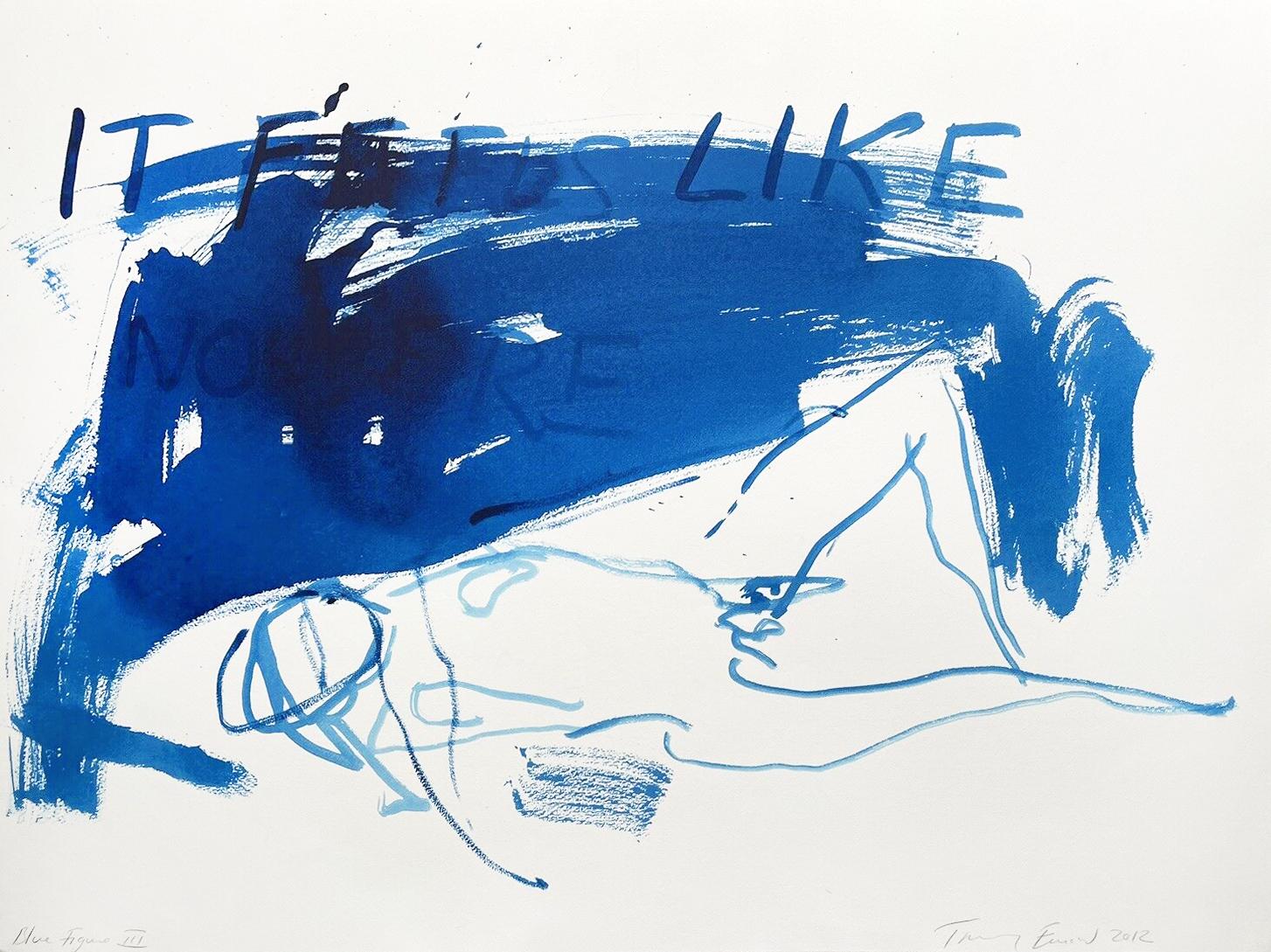 Tracey Emin Figurative Print – Blaue Figur III