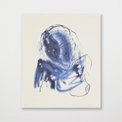 Blue Madonna - Emin, Contemporary, YBAs, Lithograph, Portrait, Black