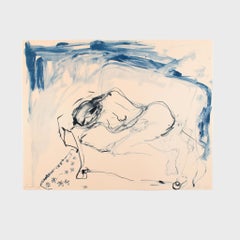 Curled Up | Tracey Emin Still Life Portrait Print, Female Nude Signed