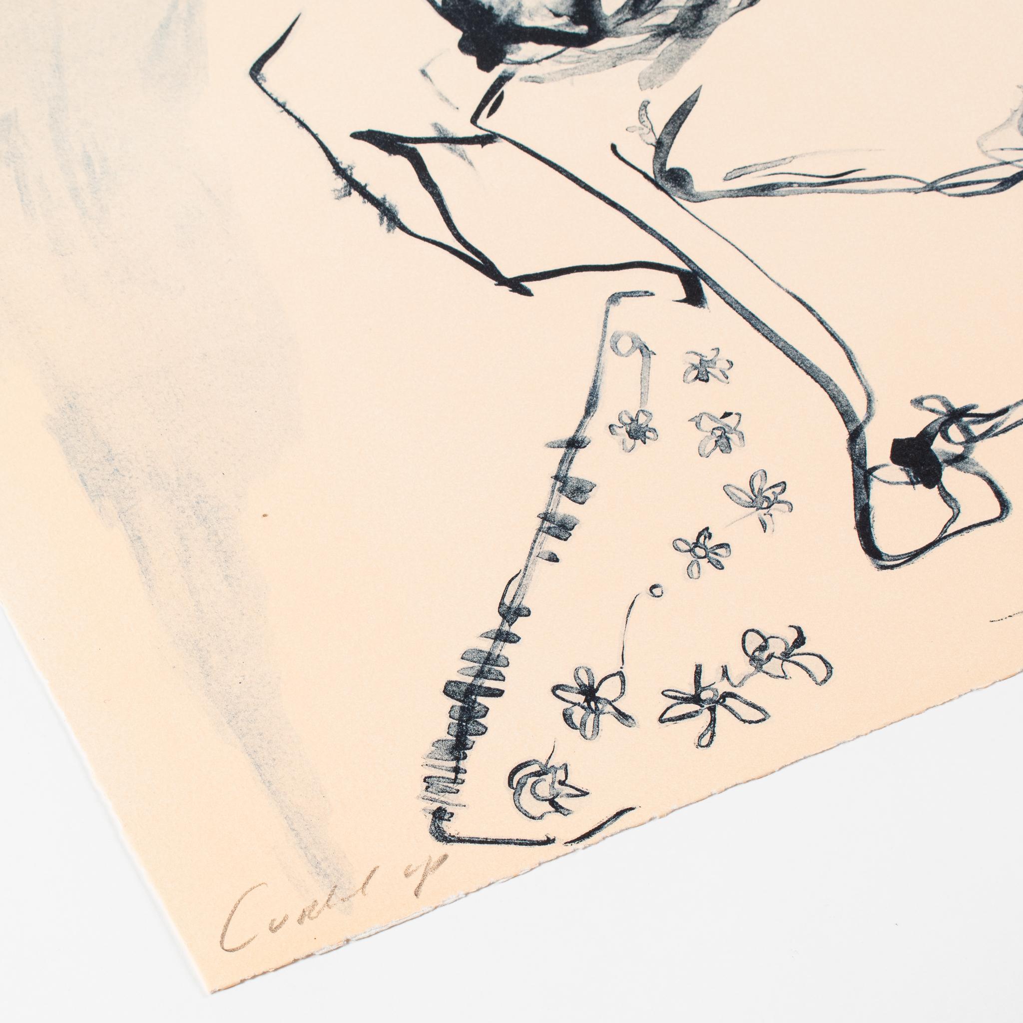 Curled Up | Tracey Emin Still Life Portrait Print, Female Nude Signed For Sale 1