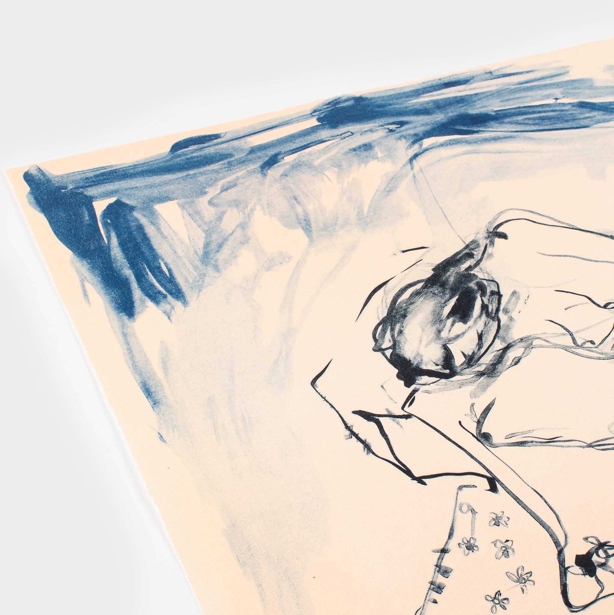Curled Up | Tracey Emin Still Life Portrait Print, Female Nude Signed For Sale 2