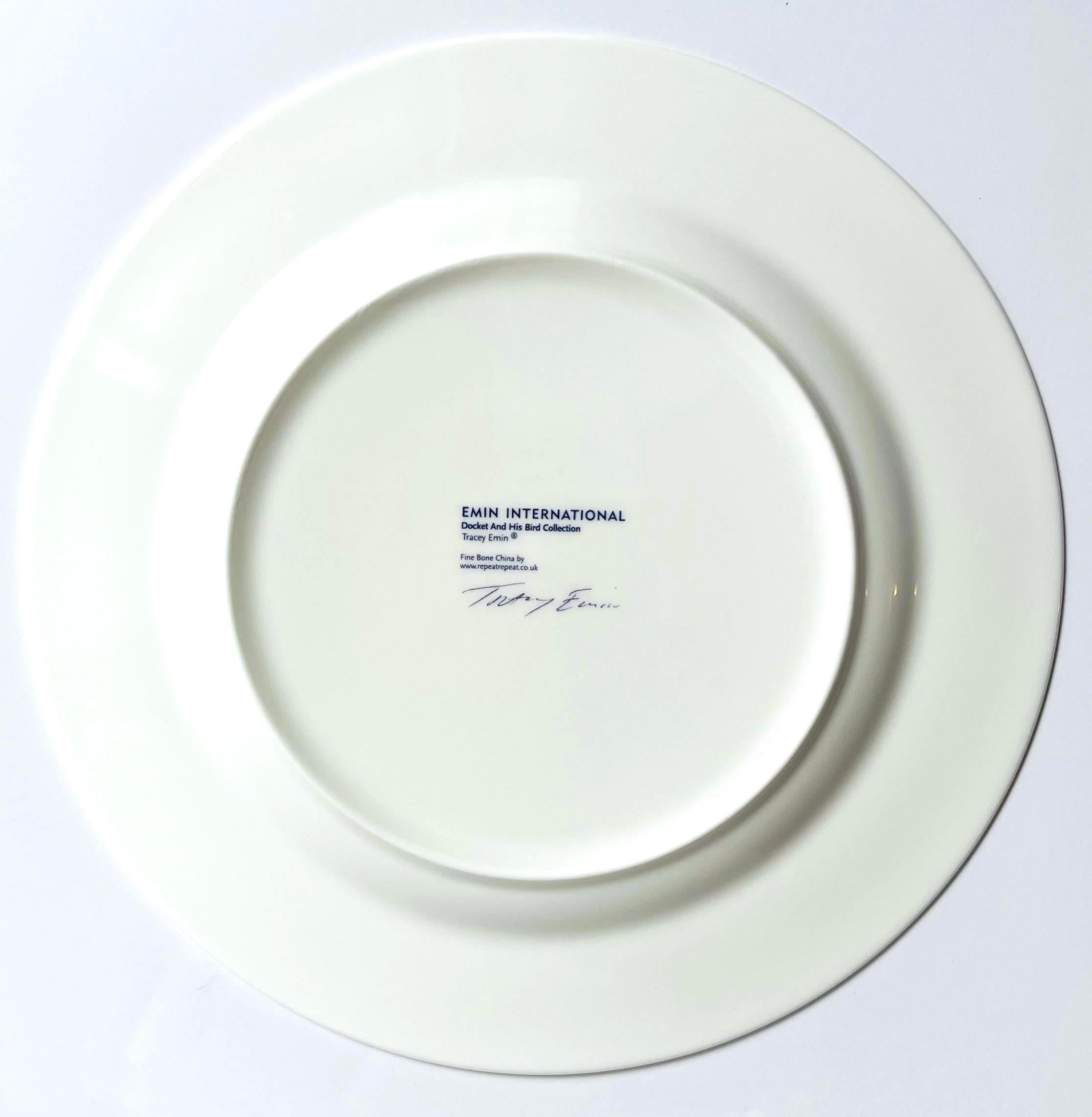Docket and His Bird Collection plate (Hand signed and inscribed by Tracey Emin) For Sale 5