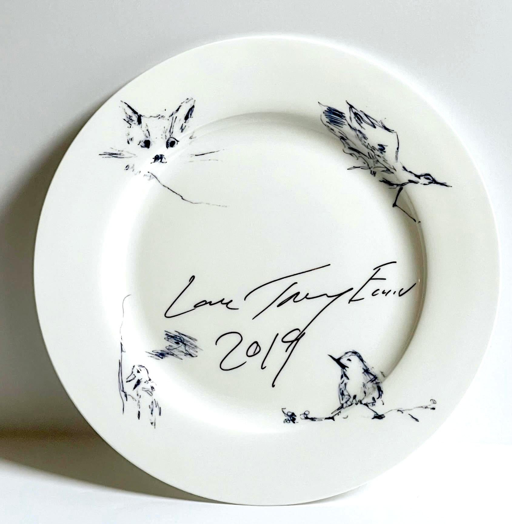 Docket and His Bird Collection plate (Hand signed and inscribed by Tracey Emin)