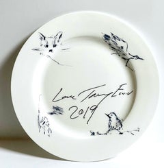 Docket and His Bird Collection plate (Hand signed and inscribed by Tracey Emin)