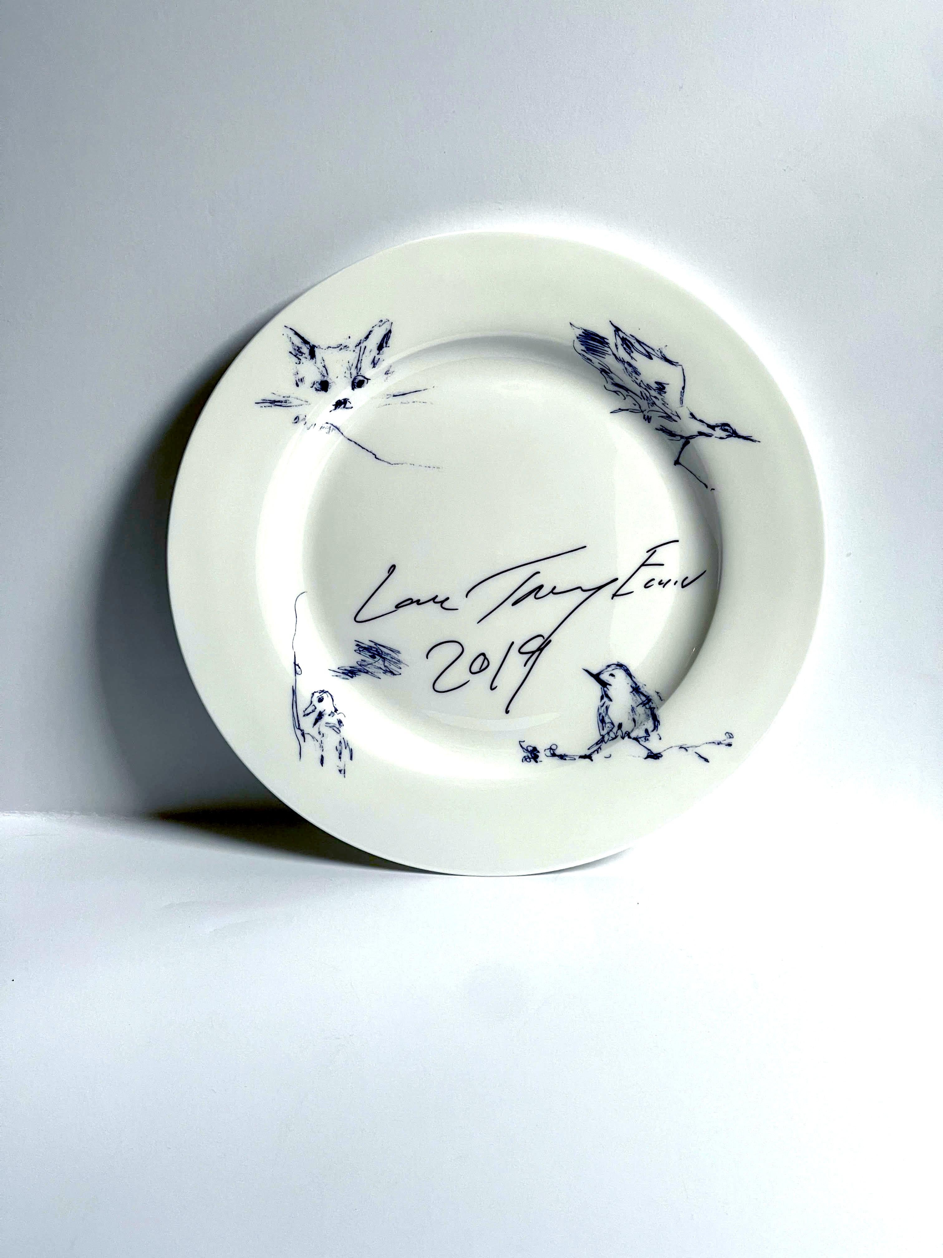 Docket and His Bird Collection plate (uniquely hand signed and inscribed)  - Pop Art Art by Tracey Emin
