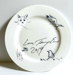 Docket and His Bird Collection plate (uniquely hand signed and inscribed) 