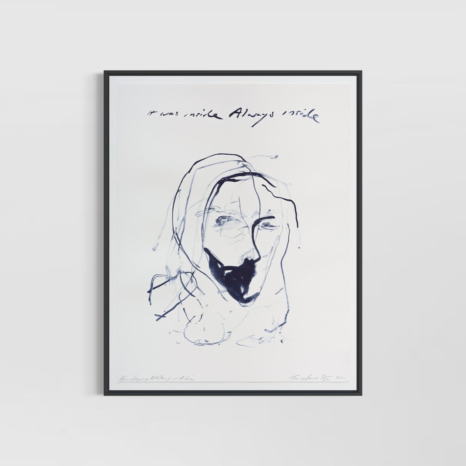 Even Saying Nothing Is a Lie, (from A Journey to Death) - Litograph, YBA, Emin  - Print by Tracey Emin