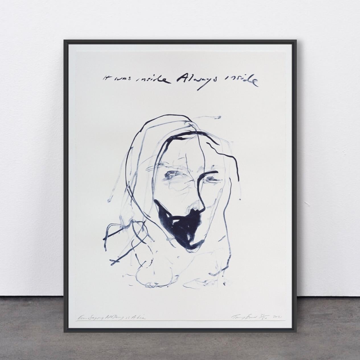 Tracey Emin Figurative Print - Even Saying Nothing Is a Lie, (from A Journey to Death) - Litograph, YBA, Emin 
