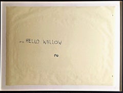 Hello Willow, Monotipo firmado (único), colección Tim Hunt y Tama Janowitz