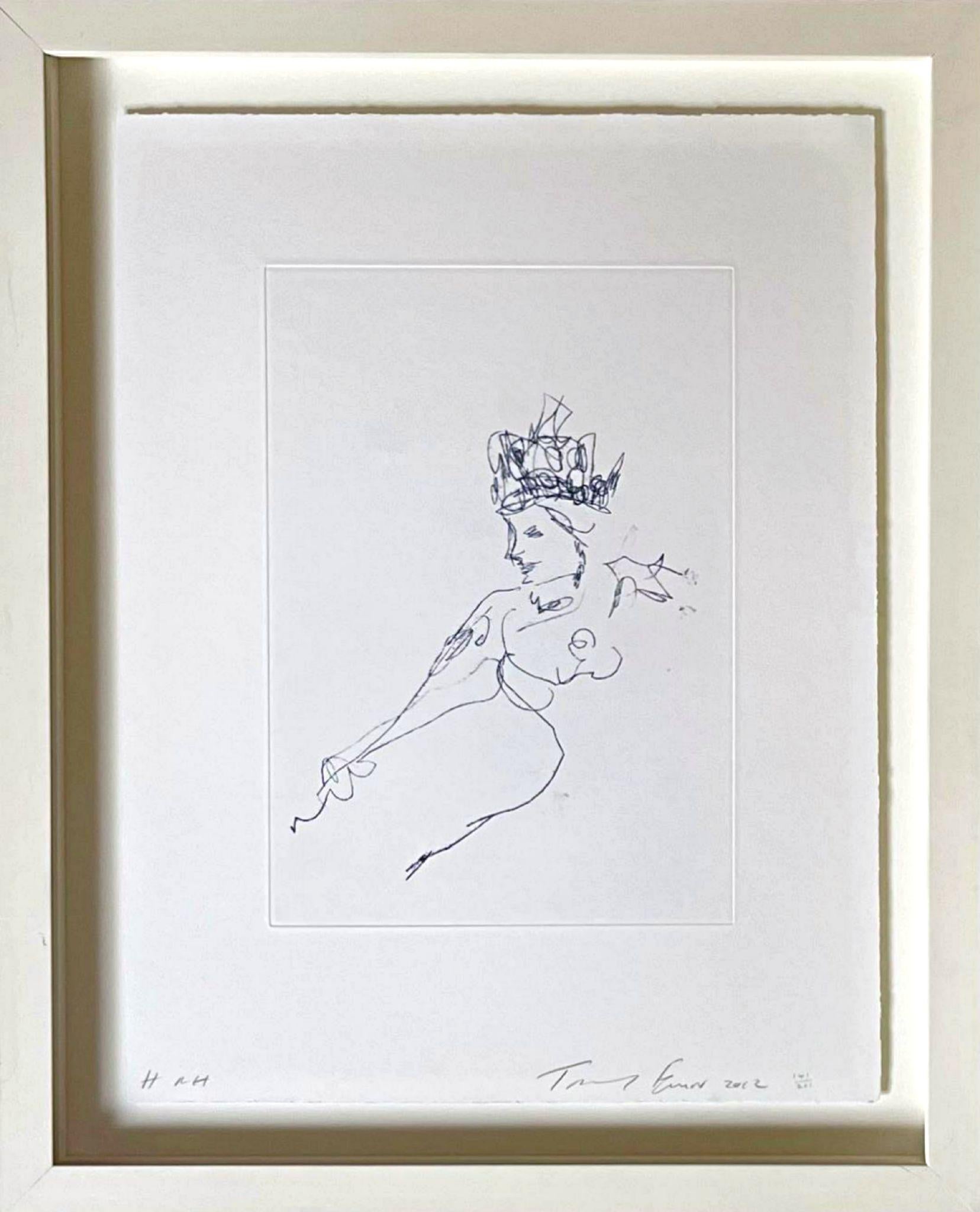 Figurative Print de Tracey Emin - SAR (Su Alteza Real), Grabado polímero sobre papel Zerkall, Firmado/N, Enmarcado