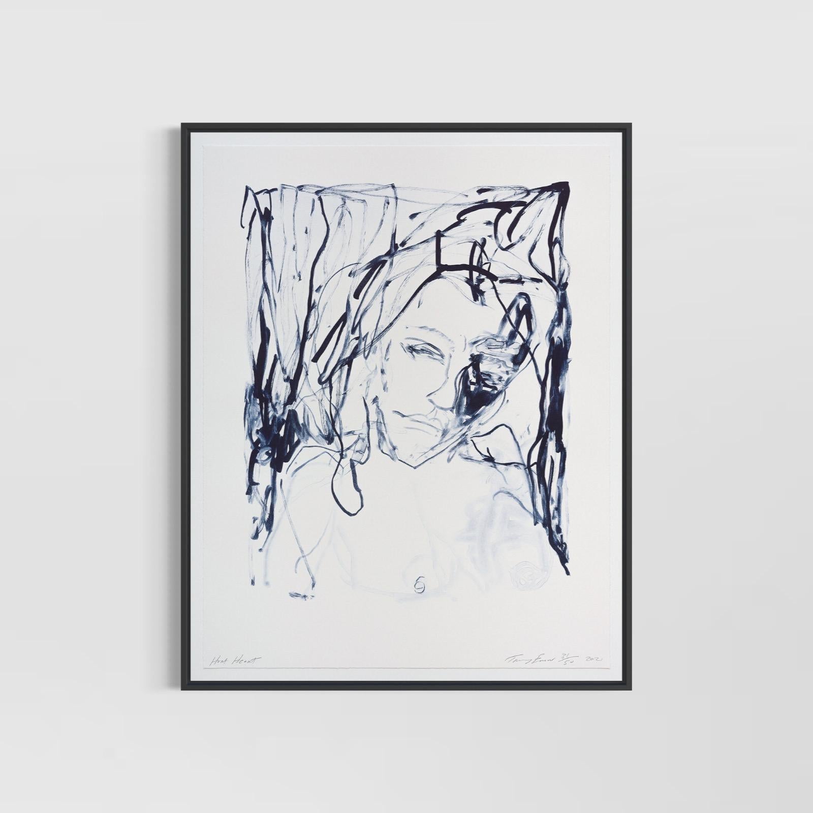 Hurt Heart (from A Journey to Death) - Emin, Contemporary, YBAs, Lithograph - Print by Tracey Emin