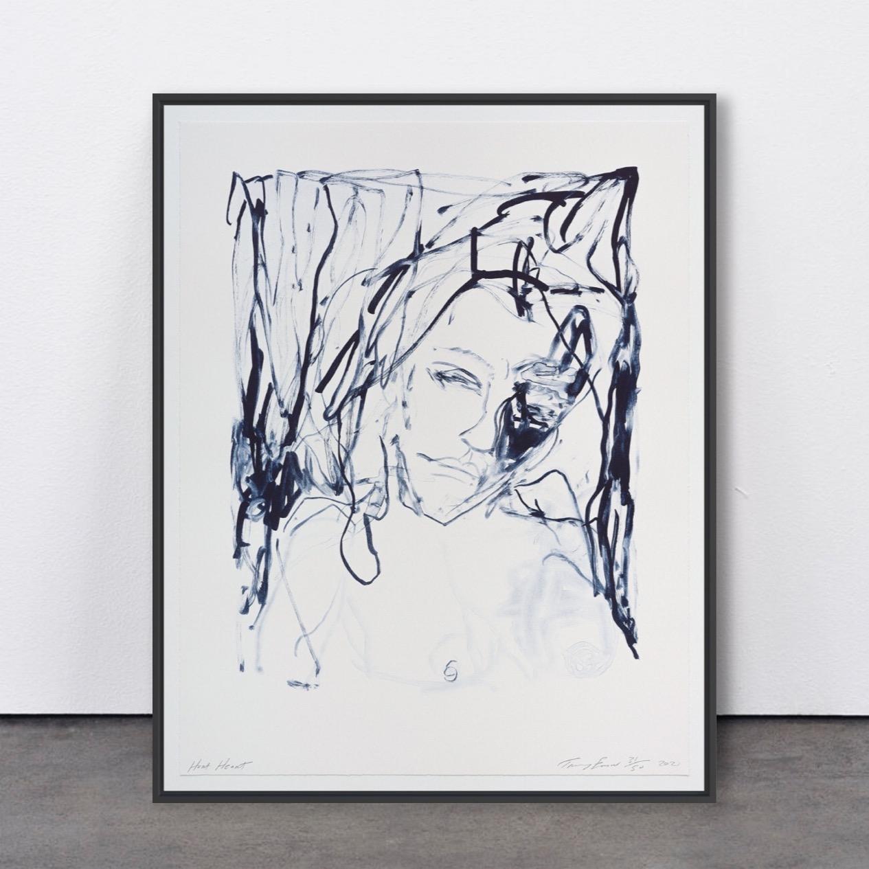 Tracey Emin Figurative Print - Hurt Heart (from A Journey to Death) - Emin, Contemporary, YBAs, Lithograph